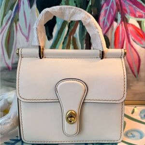 NWT 💯 Authentic Collectible COACH CHALK WILLIS TOP HANDLE 18 CROSSBODY BAG